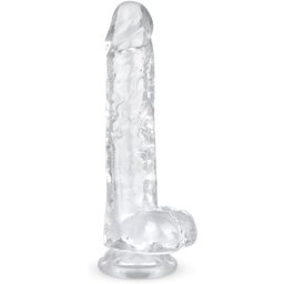 Godemiché en gel avec testicules - 19 cm