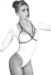 Harnais de corps ornements Morgane Noir