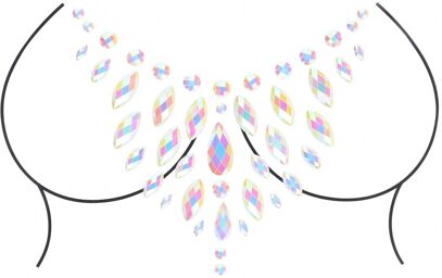 Body Jewelry Stickers - Chest - Opal 3