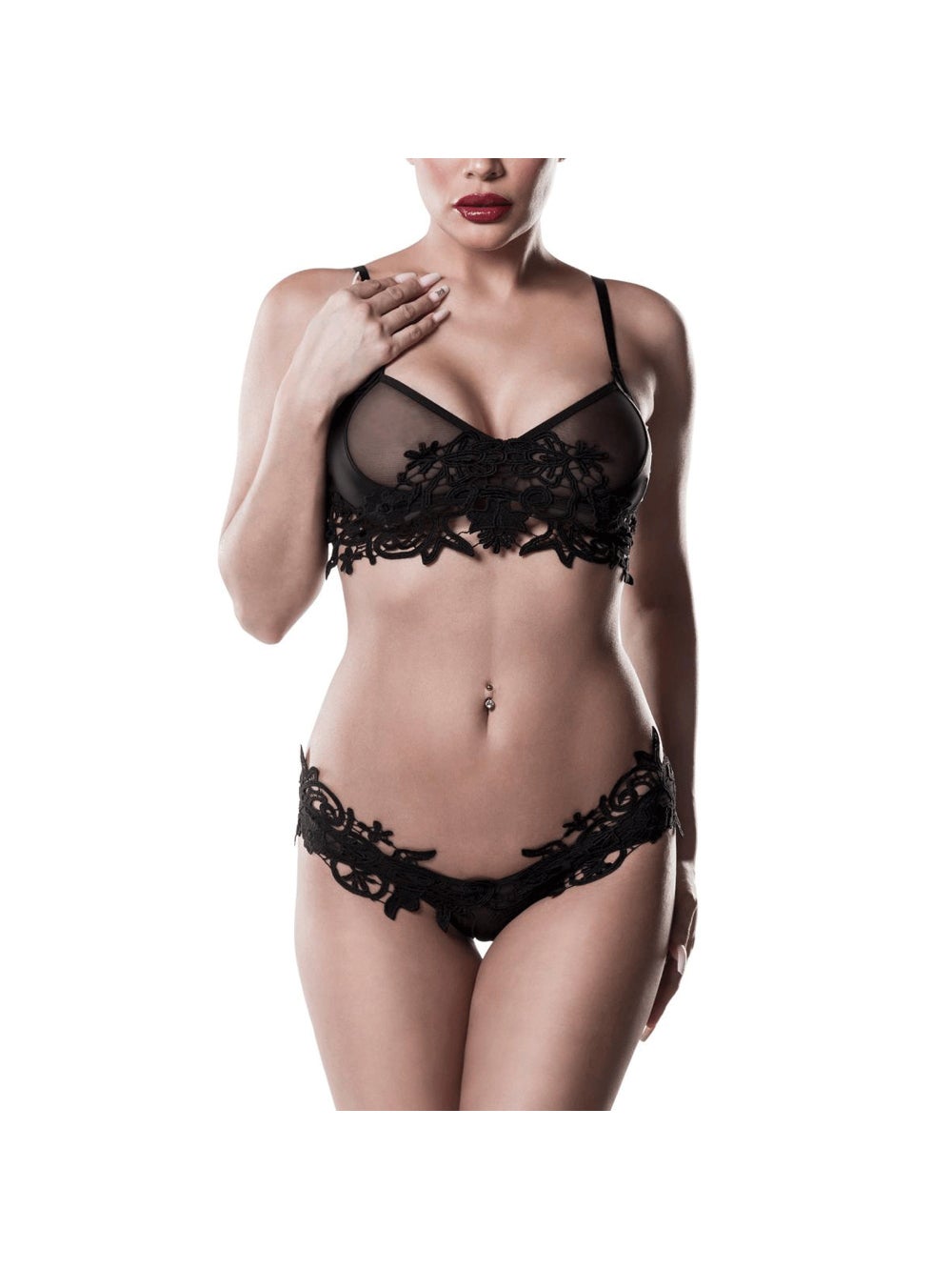 Ensemble 2 Pièces Dentelle 20013 Romantic Noir