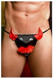 String Taureau Rouge & Noir Rouge