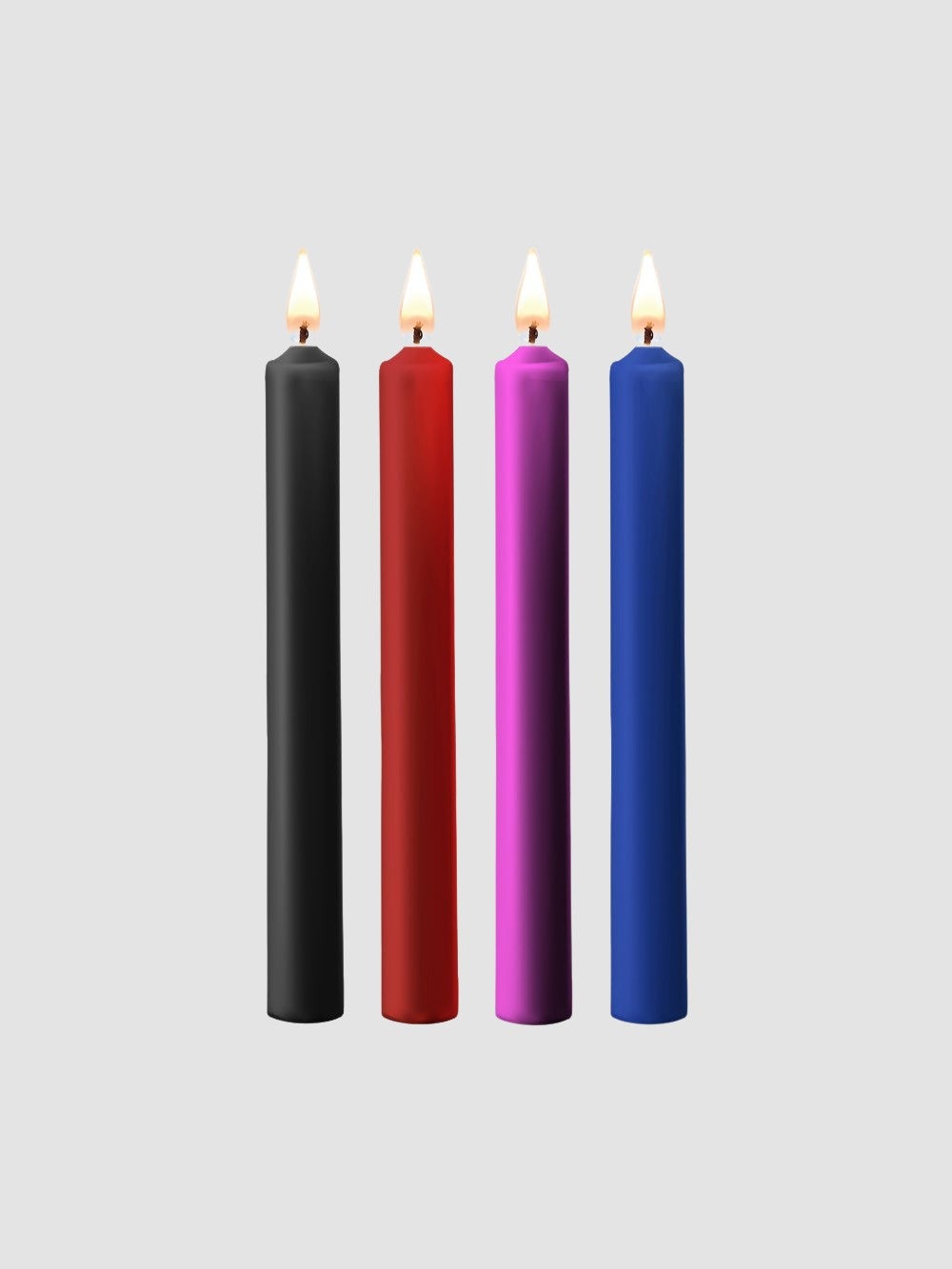 Kit 4 Bougies BDSM Colorées Teasing Wax Candles Large