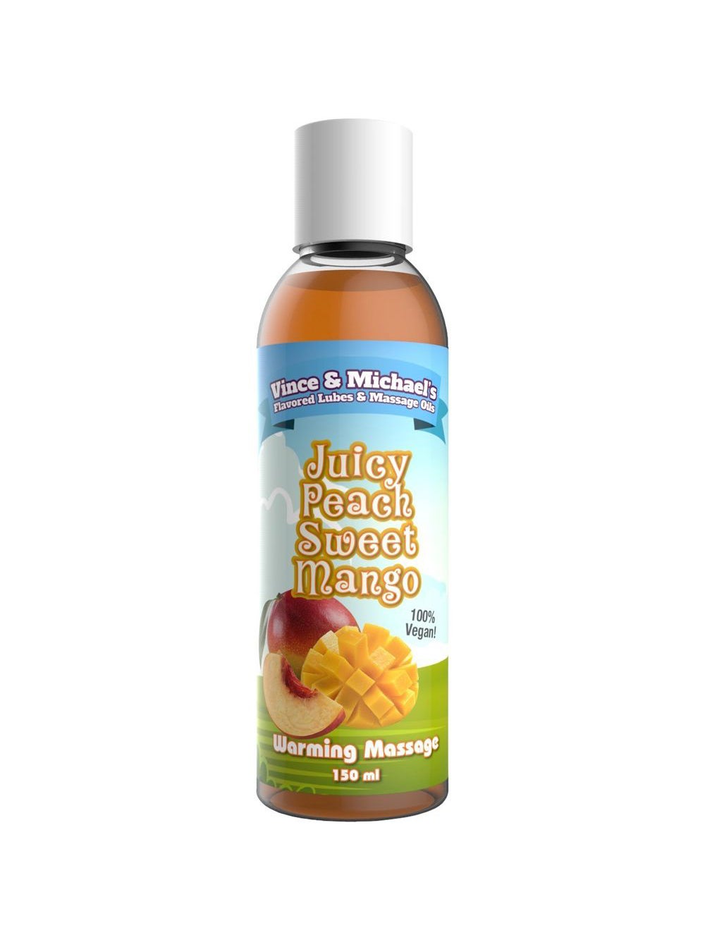 Huile de Massage Chauffante Gourmande Mangue & Pêche 150 ml
