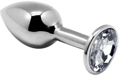 Plug anal bijou mini métal M Transparent