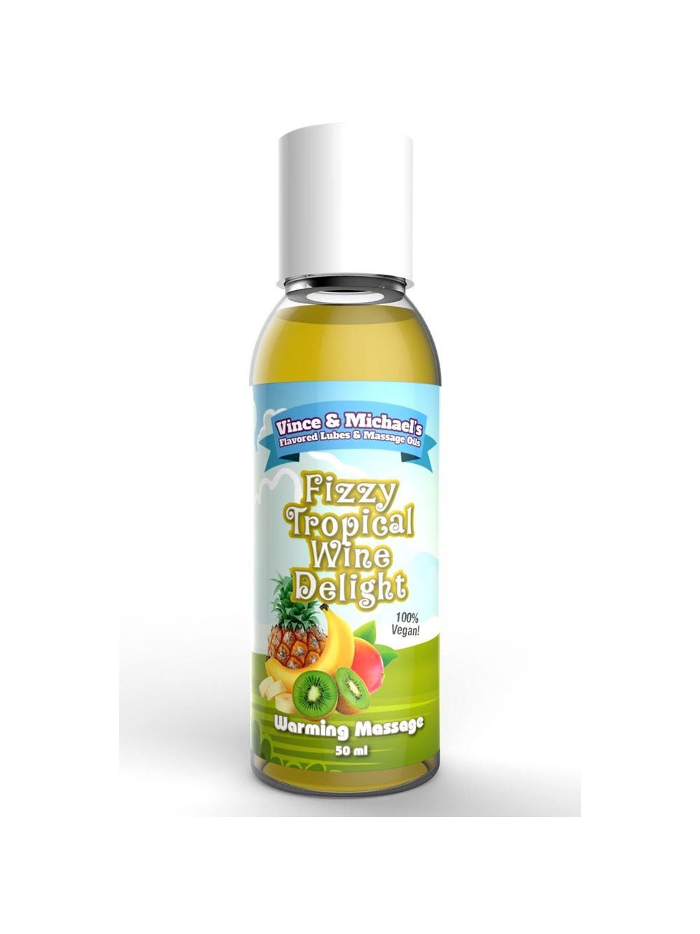 Huile de Massage Chauffante Gourmande Fruits Exotiques & Vin Pétillant 50 ml