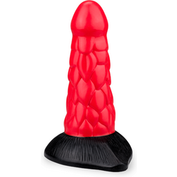 Gode godemichet ventouse dragon à écailles 18,5cm gode vaginal ou anal homme ou femme - Rouge