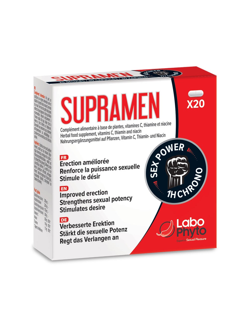Aphrodisiaque homme Supramen 20 gélules