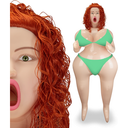 Poupée gonflable curvy rousse tête 3D Nikita