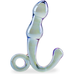 Vibromasseur vibro homme gode anal Stimulateur de prostate en verre Gold Master - Violet