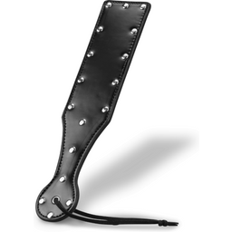 Paddle BDSM noir cuir et rivets