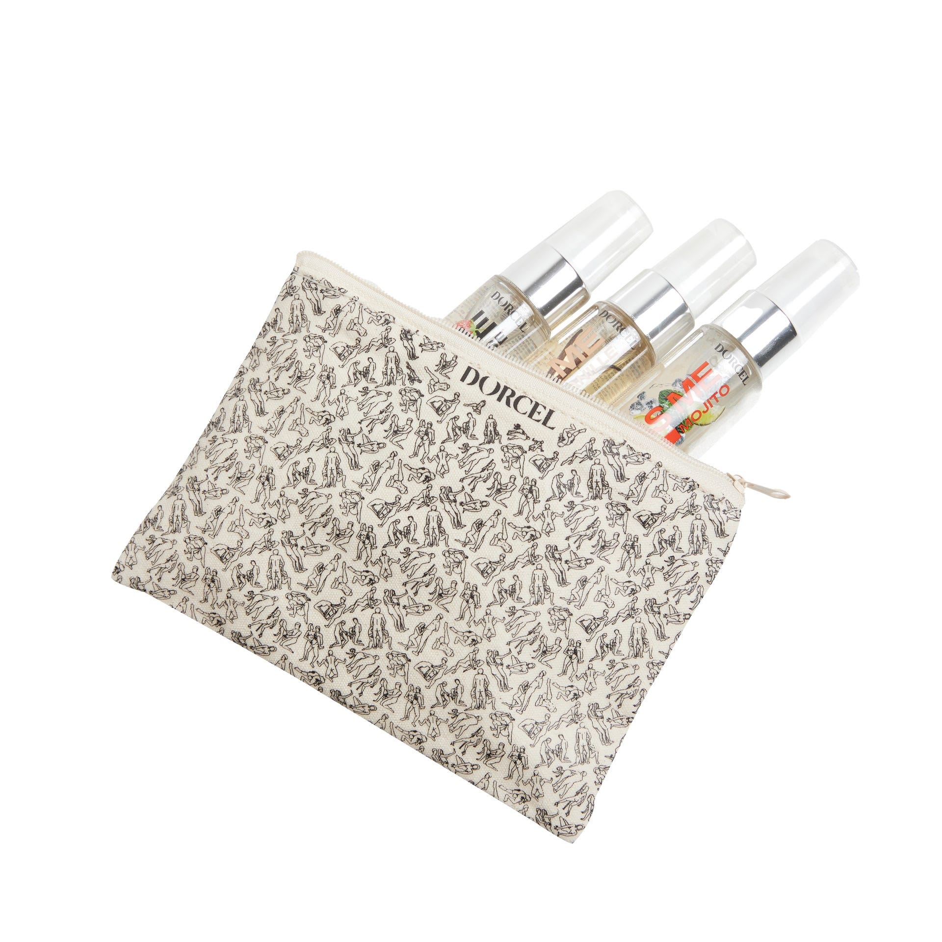 Trousse de voyage avec 3 lubrifiants embrassables Kiss Me X 30ml
