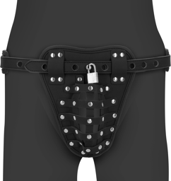 Jock de chasteté en cuir - Noir