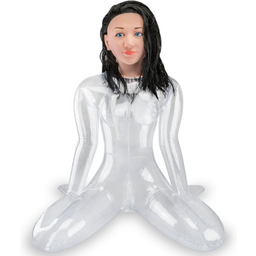 Poupée gonflable assise transparente Elodie