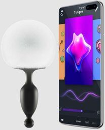 Plug Anal Vibrant Connecté Queue Bunny Noir