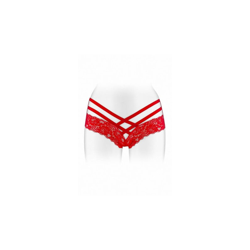 Tanga ouvert Anne - rouge