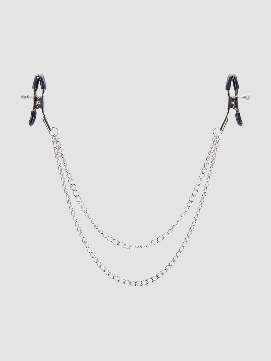 Pinces à tétons double chaîne Bondage Boutique