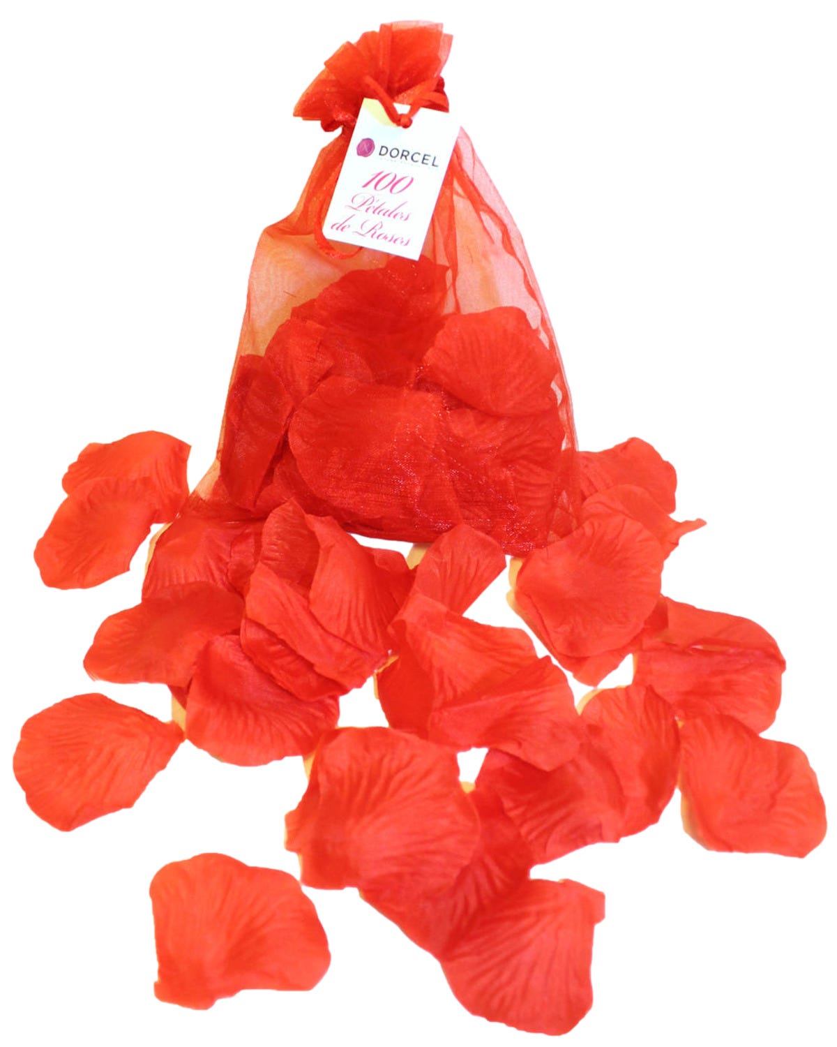 Sachet Organza 100 pétales rouges Dorcel