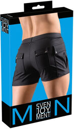 Shorts style ouvrier avec poches Noir