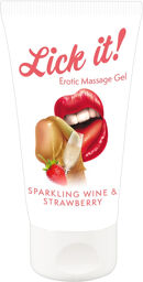 Gel de massage érotique vin pétillant et fraise