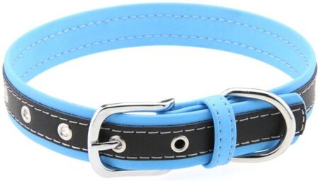 Collier Bicolore Simili Contrasted Bleu Clair