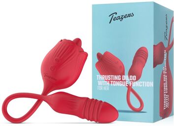 Vibromasseur Rose avec gode vibrant