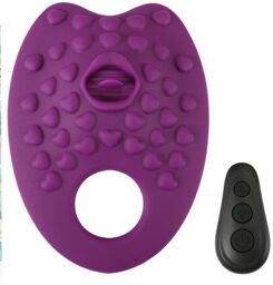 Coussin vibrant avec langue Grind Ring Violet