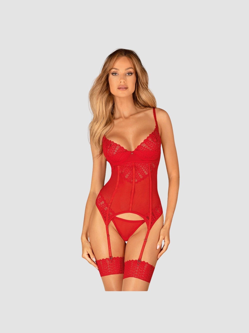 Guêpière Ingridia rouge