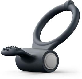 Anneau Vibrant Power Clit Noir Gris