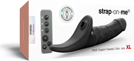 Multi orgasm dildo réaliste télécommandé XL Noir