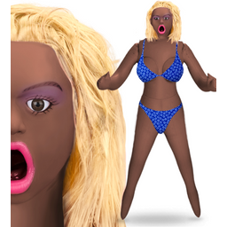 Poupée gonflable réaliste bouche ouverte blonde Anaïs