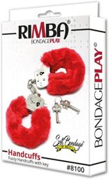 Menottes avec fourrure Rouge