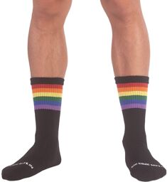 Chaussettes noires PRIDE GYM Rainbow
