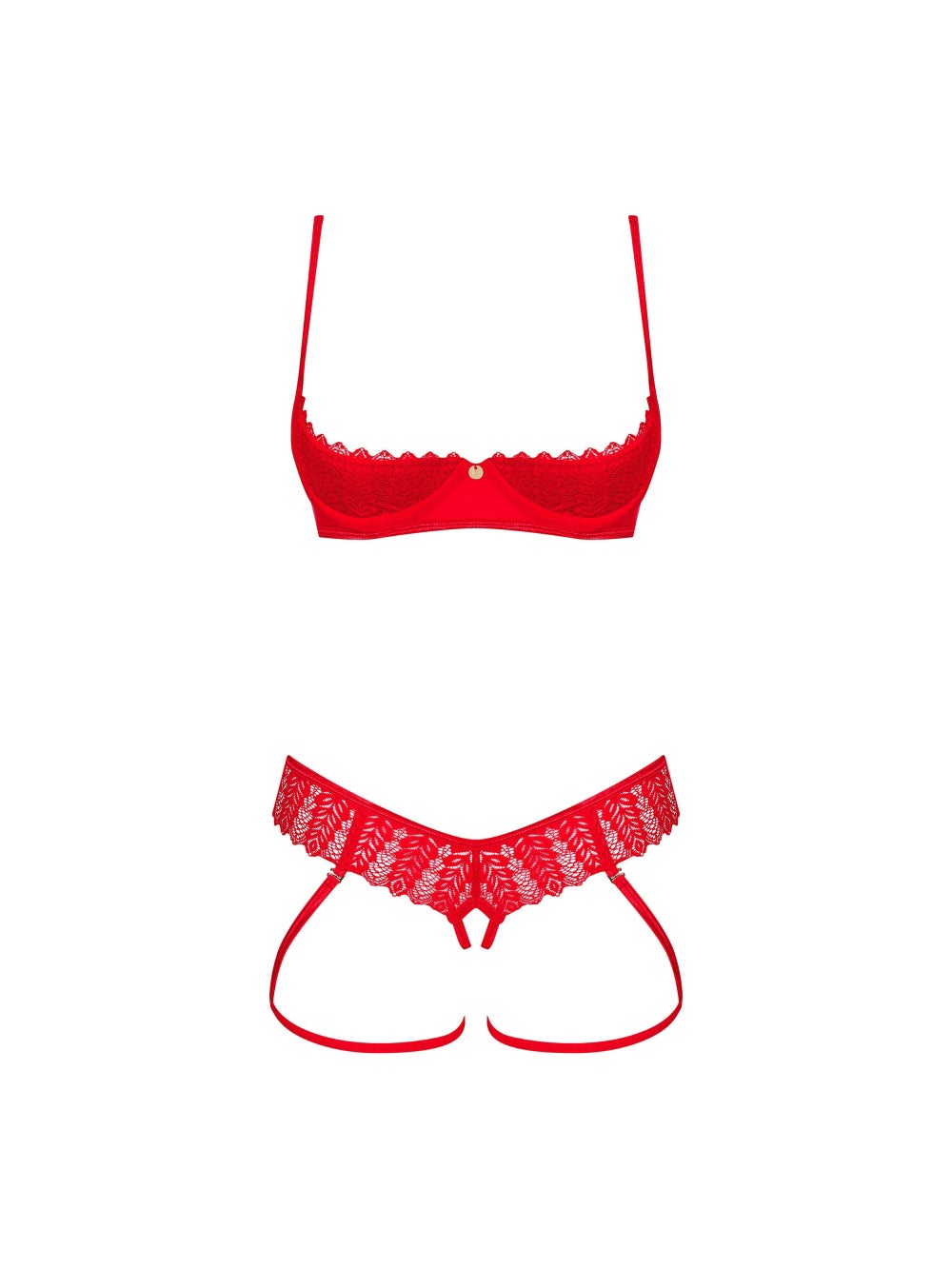 Ensemble 2 pièces ouvert Ingridia rouge