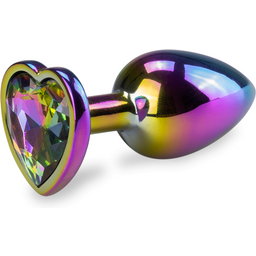 Bijou anal rosebud cœur arc-en-ciel S