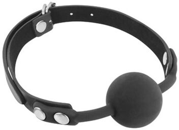 Bâillon à boule silicone Noir