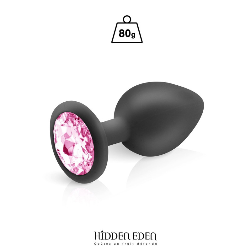 Plug bijou silicone noir L