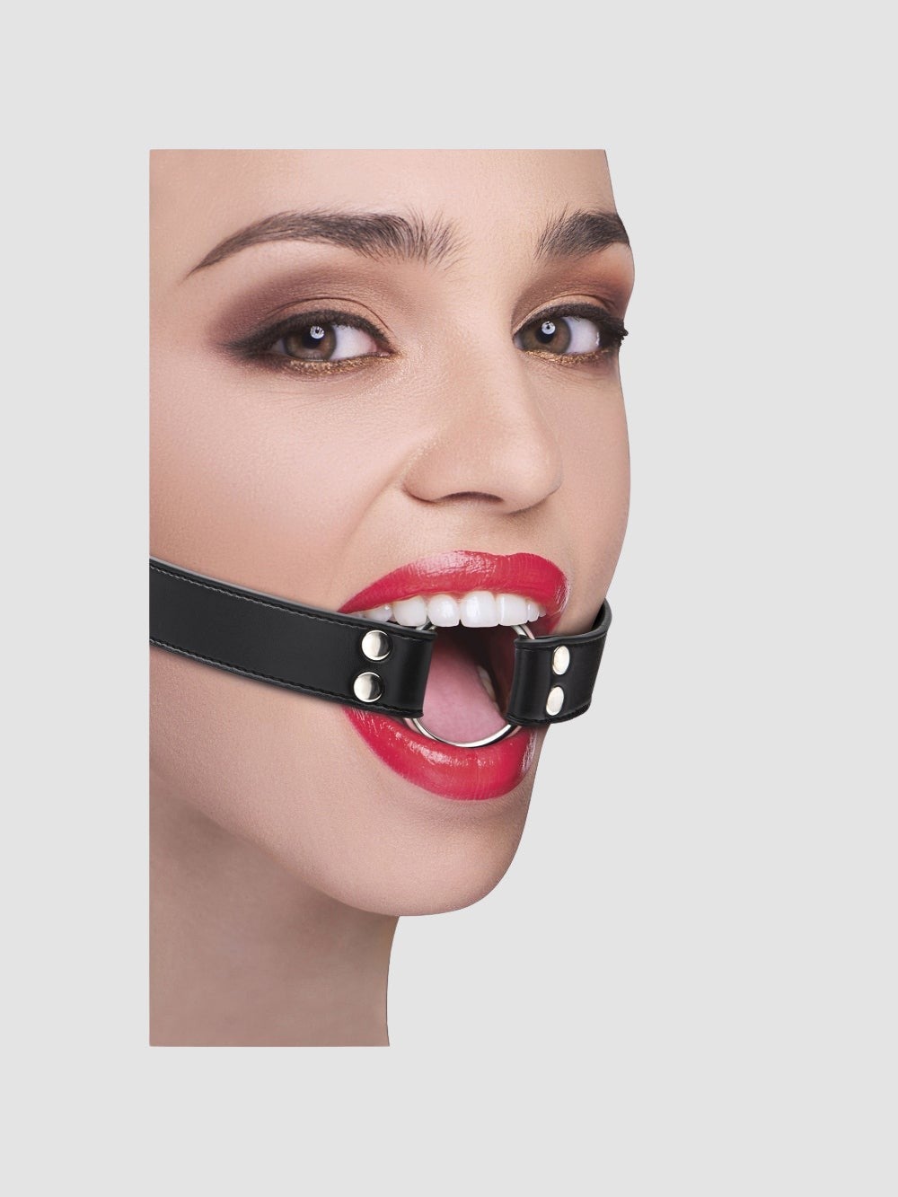 Bâillon Anneau avec Sangles Cuir