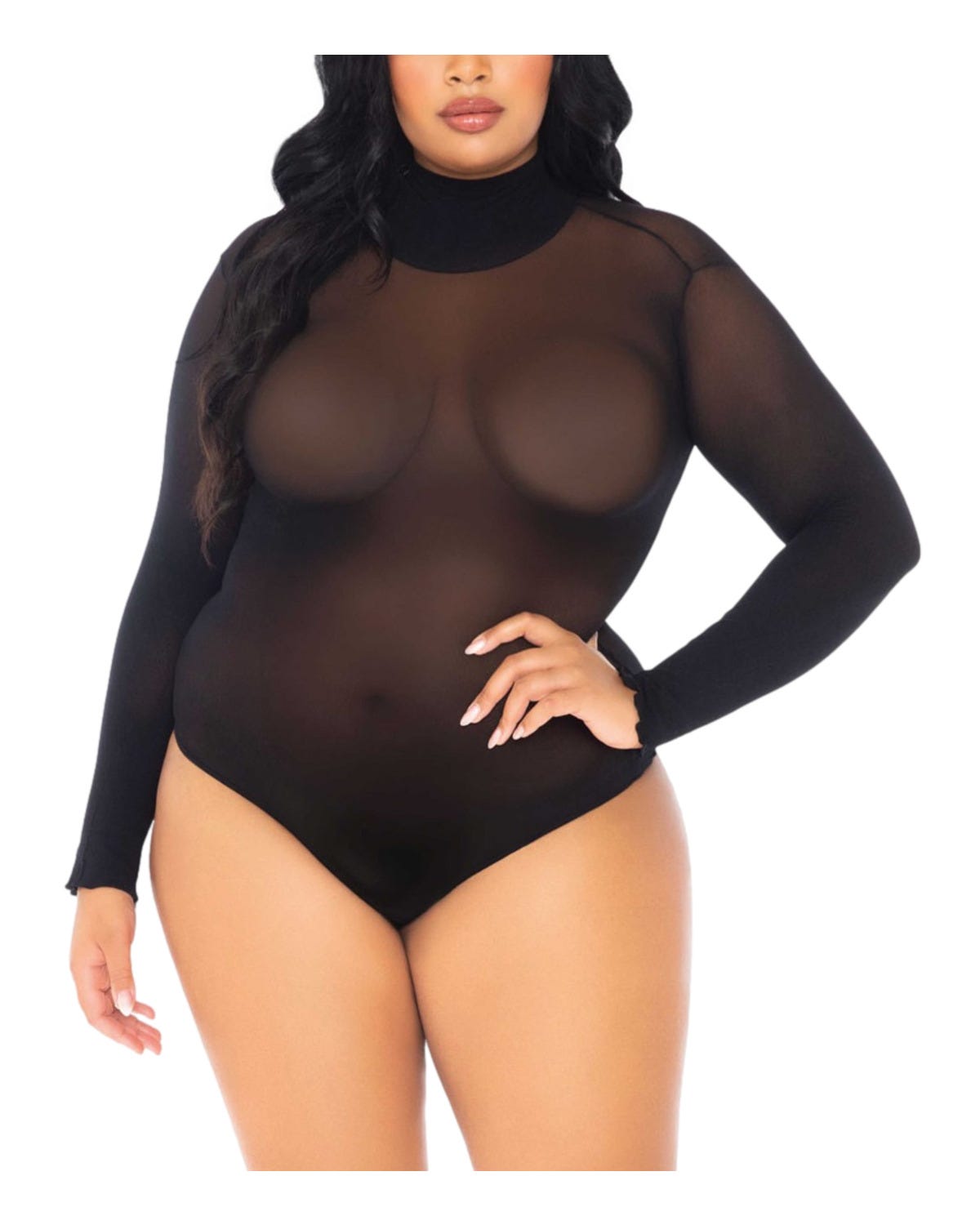 Body noir en nylon opaque gt