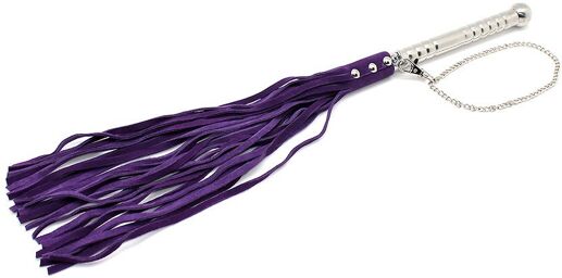Fouet cuir 52 cm violet
