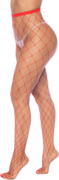 Collant large maille rouge Rouge