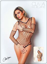 Body noire fine résille - Le Numéro 3 Noir