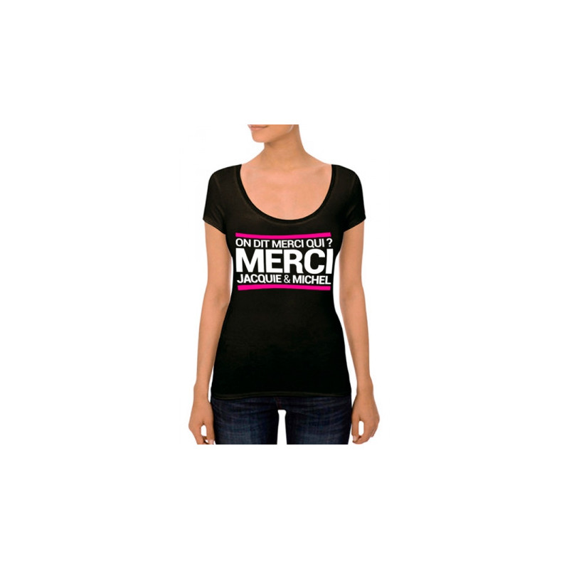 T-shirt femme n°4 noir - Jacquie et Michel