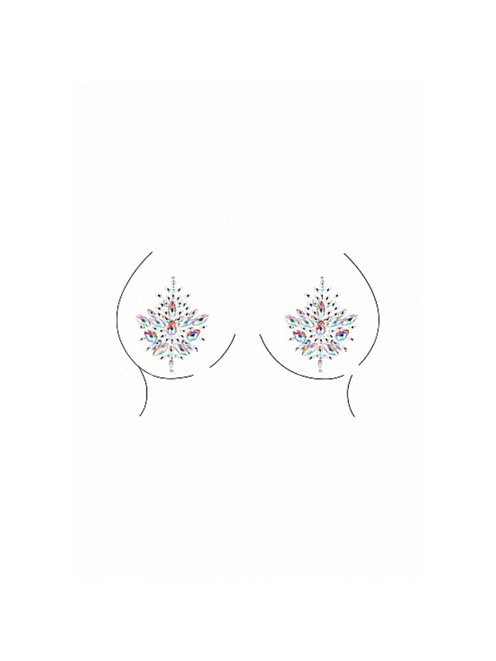 Bijoux de Tétons Adhésifs Bling BLS008 Brillants