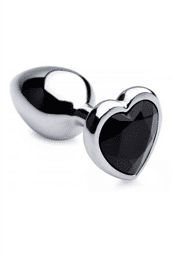 Plug Anal Coeur Noir - Small