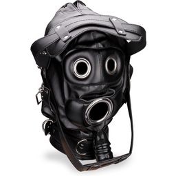 Cagoule BDSM avec masque et gag-ball gode 6,0cm