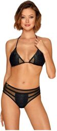 Maillot de Bain 2 Pièces Celestie Léopard Noir Noir