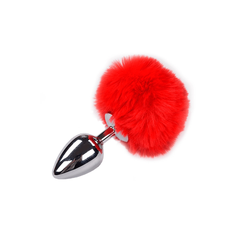 Plug métal Fluffy L rouge