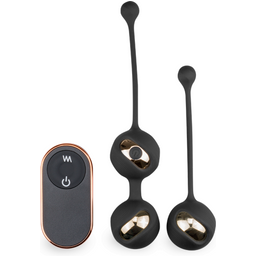 Boules de geisha télécommandées Flash oeuf vibrant sans fil pour femme et couple - Noir