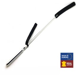 Cravache Métal et Cuir 70 cm