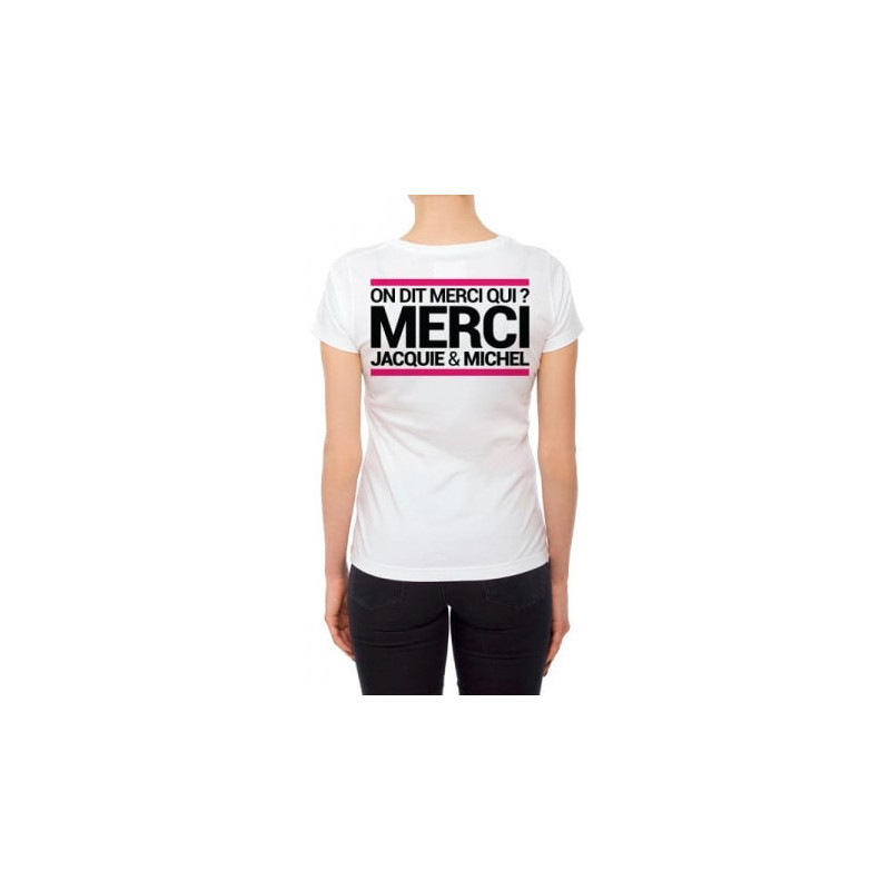 T-shirt femme blanc - Jacquie et Michel